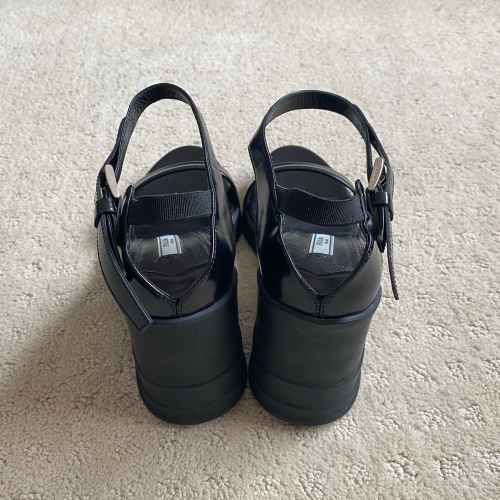 Prada Sport Ankle Strap Wedge Heels - Picture 5 of 7